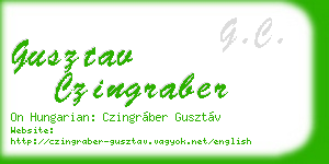 gusztav czingraber business card